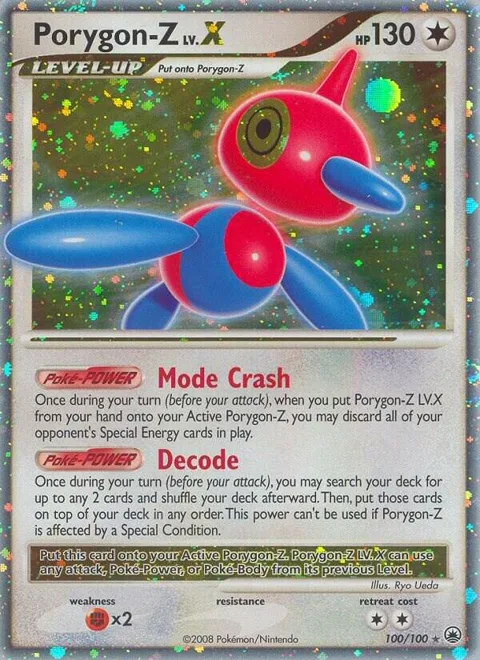 Porygon-Z LV.X #100/100 Holofoil Pokémon card from Majestic Dawn