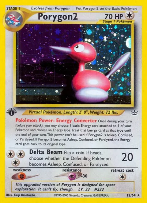 Porygon2 #12/64 Unlimited Holofoil Pokémon card from Neo Revelation