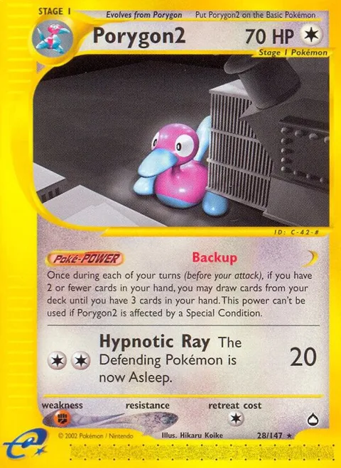 Porygon2 #028/147 Pokémon card from Aquapolis