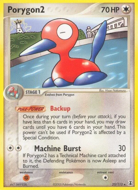 Porygon2 #25/113 Reverse Holofoil Pokémon card from EX Delta Species