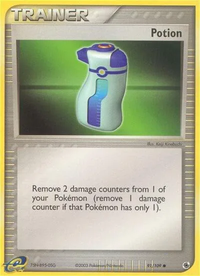 Potion #91/109 Pokémon card from EX Ruby and Sapphire