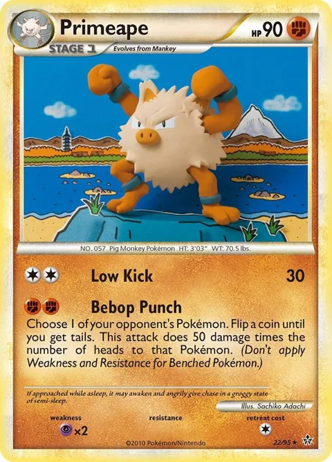Primeape #22/95 Pokémon card from Unleashed