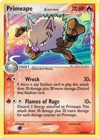 Primeape Delta Species #50/110 Pokémon card from EX Holon Phantoms