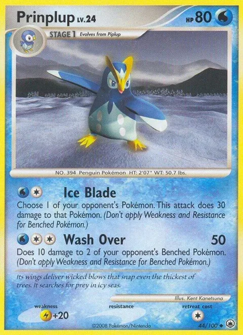 Prinplup #44/100 Pokémon card from Majestic Dawn
