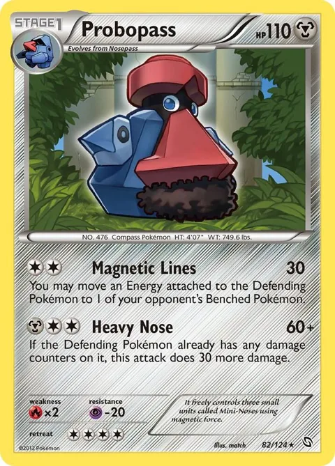 Probopass #82/124 Reverse Holofoil Pokémon card from Dragons Exalted