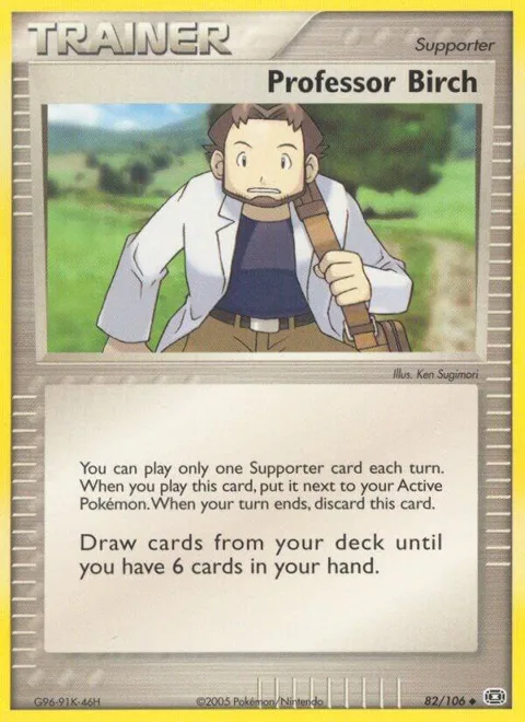 Professor Birch #82/106 Reverse Holofoil Pokémon card from EX Emerald