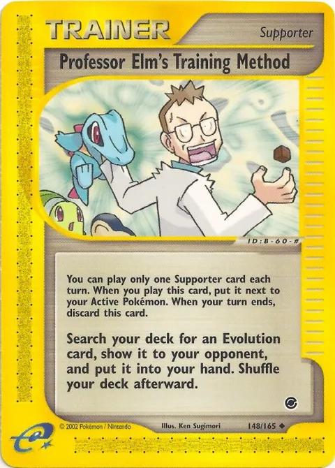 Professor Elm's Training Method #148/165 Pokémon card from Expedition