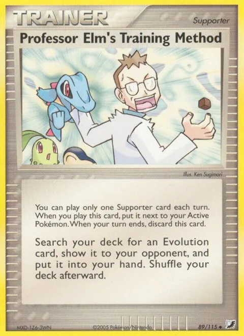 Professor Elm's Training Method #89/115 Pokémon card from EX Unseen Forces