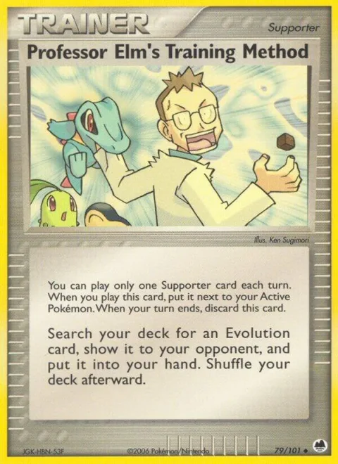 Professor Elm's Training Method #79/101 Reverse Holofoil Pokémon card from EX Dragon Frontiers