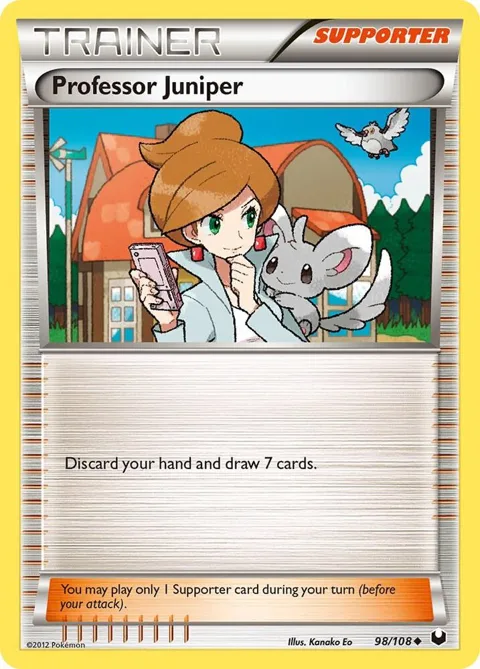 Professor Juniper #98/108 Pokémon card from Dark Explorers