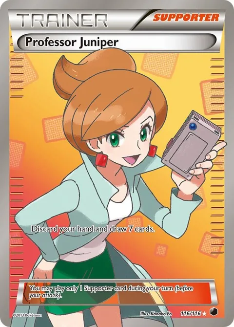 Professor Juniper 116 Full Art #116/116 Holofoil Pokémon card from Plasma Freeze