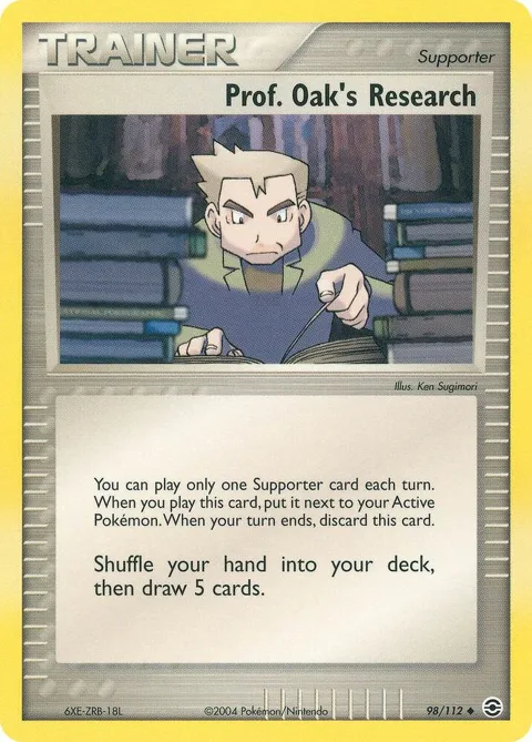 Prof. Oak's Research #98/112 Pokémon card from EX FireRed & LeafGreen