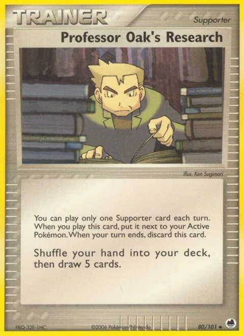Professor Oak's Research #80/101 Reverse Holofoil Pokémon card from EX Dragon Frontiers