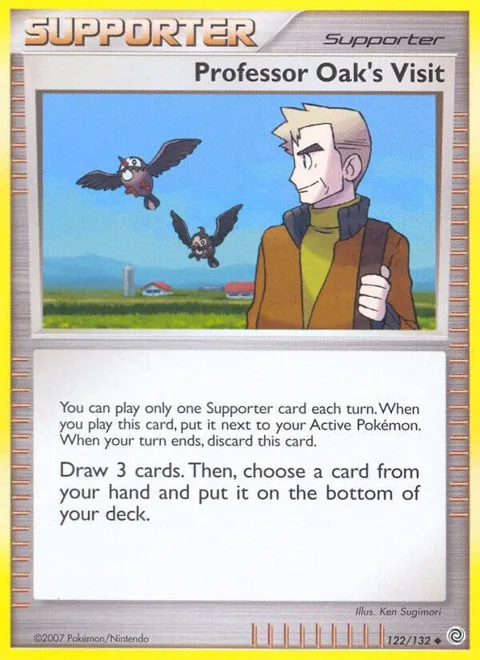 Professor Oak's Visit #122/132 Pokémon card from Secret Wonders