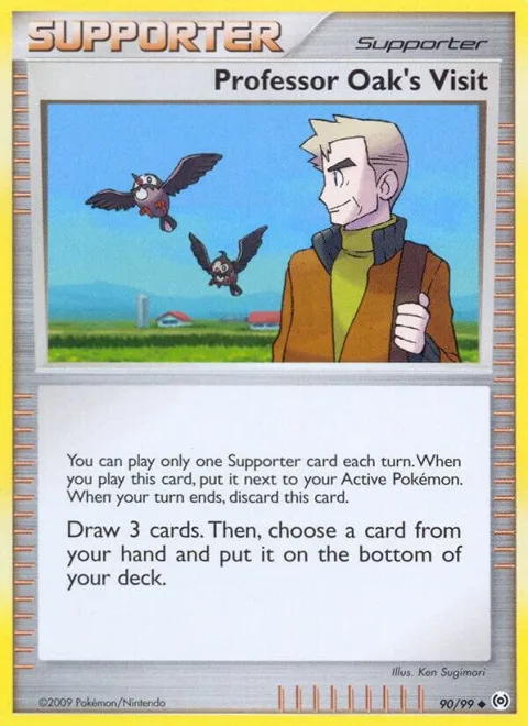 Professor Oak's Visit #90/99 Reverse Holofoil Pokémon card from Arceus