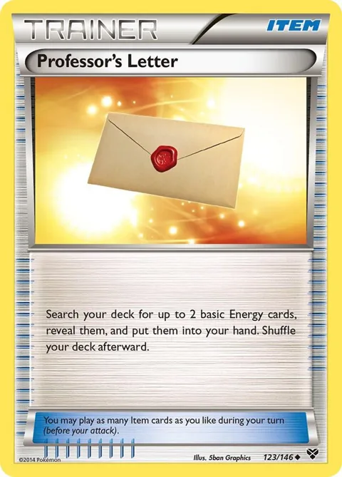 Professor's Letter #123/146 Pokémon card from XY Base Set