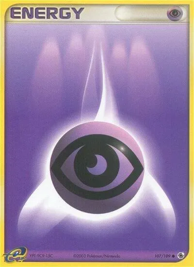 Psychic Energy #107/109 Reverse Holofoil Pokémon card from EX Ruby and Sapphire