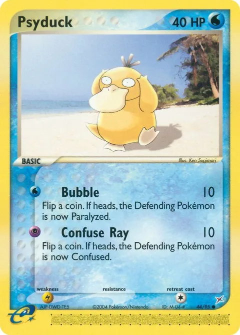 Psyduck #44/95 Reverse Holofoil Pokémon card from EX Team Magma vs Team Aqua