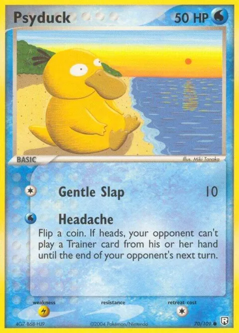 Psyduck #70/109 Pokémon card from EX Team Rocket Returns