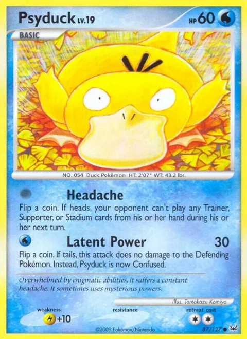 Psyduck #87/127 Pokémon card from Platinum
