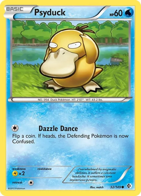 Psyduck 32 #32/149 Pokémon card from Boundaries Crossed