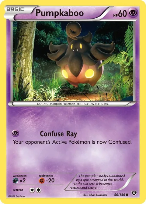 Pumpkaboo #56/146 Reverse Holofoil Pokémon card from XY Base Set