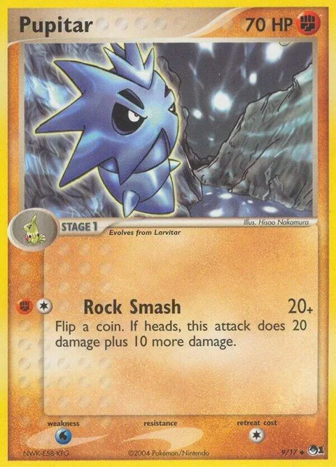 Pupitar #009/017 Pokémon card from POP Series 1