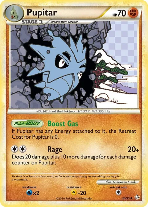 Pupitar 38 #38/95 Pokémon card from Unleashed