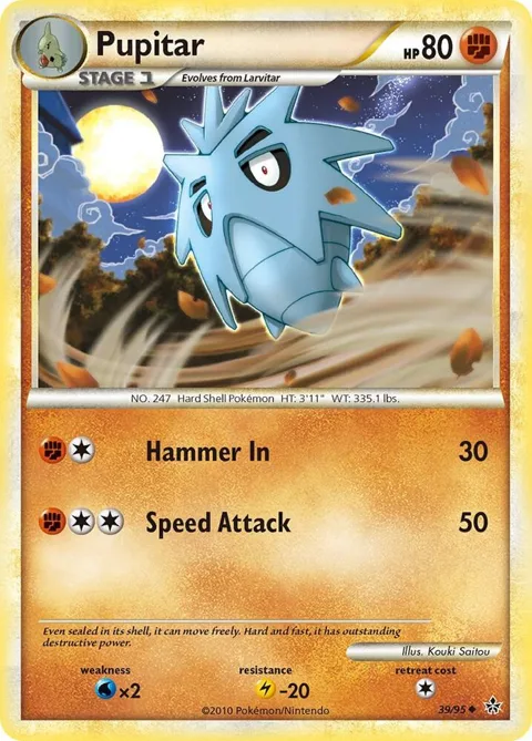 Pupitar 39 #39/95 Pokémon card from Unleashed