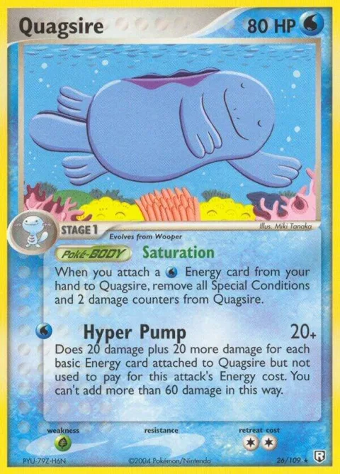 Quagsire #26/109 Pokémon card from EX Team Rocket Returns