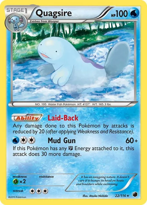 Quagsire #22/116 Pokémon card from Plasma Freeze