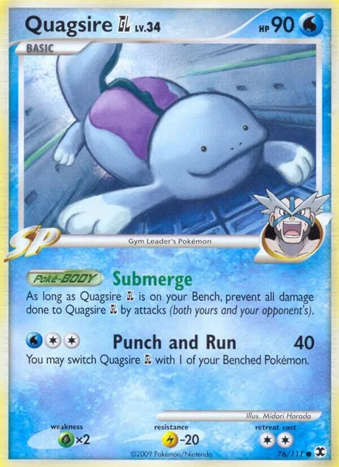 Quagsire GL #76/111 Pokémon card from Rising Rivals