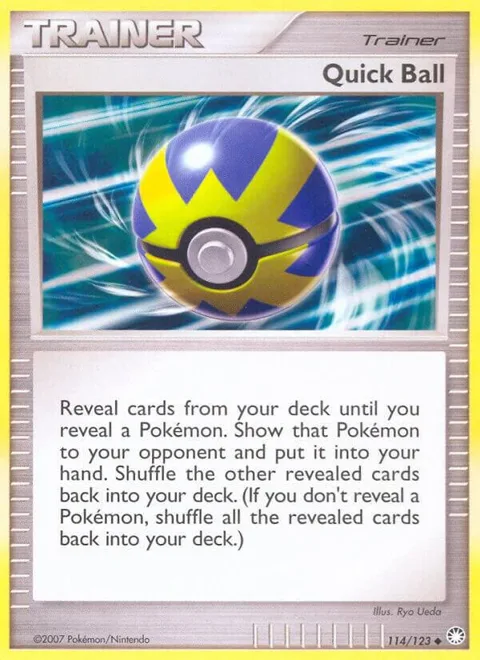 Quick Ball #114/123 Reverse Holofoil Pokémon card from Mysterious Treasures