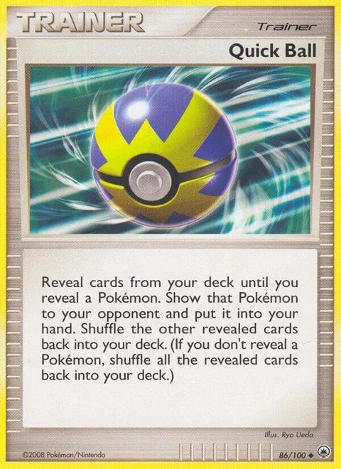 Quick Ball #86/100 Reverse Holofoil Pokémon card from Majestic Dawn