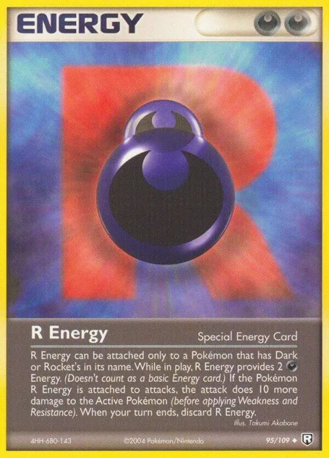 R Energy #95/109 Reverse Holofoil Pokémon card from EX Team Rocket Returns