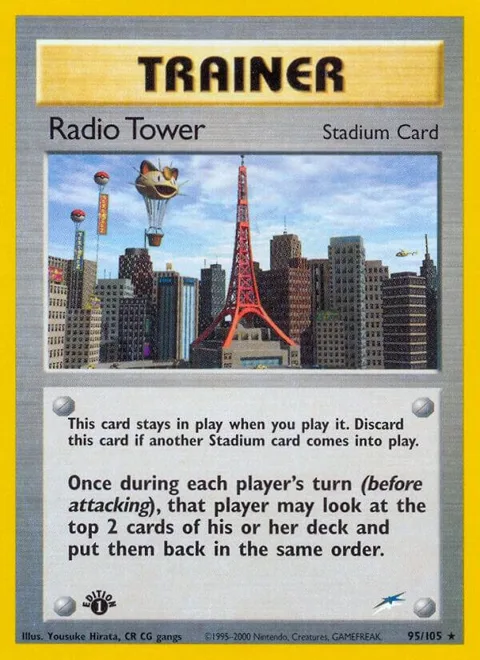 Radio Tower #095/105 1st Edition Pokémon card from Neo Destiny