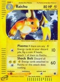 Raichu 25 #025/165 Holofoil Pokémon card from Expedition