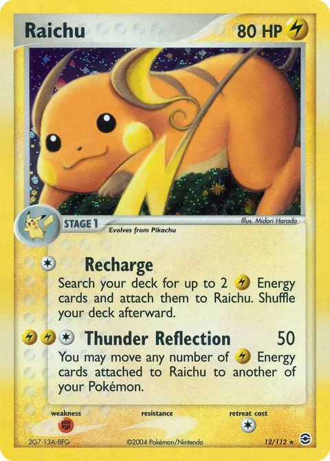 Raichu #12/112 Holofoil Pokémon card from EX FireRed & LeafGreen