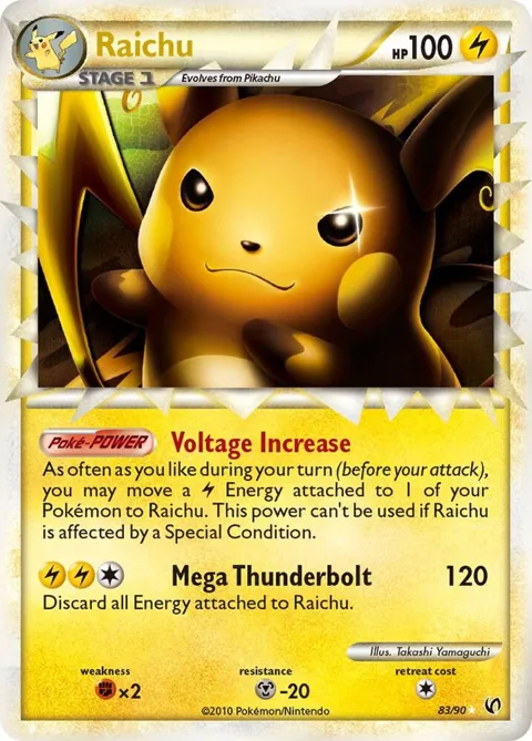 Raichu Prime #83/90 Holofoil Pokémon card from Undaunted