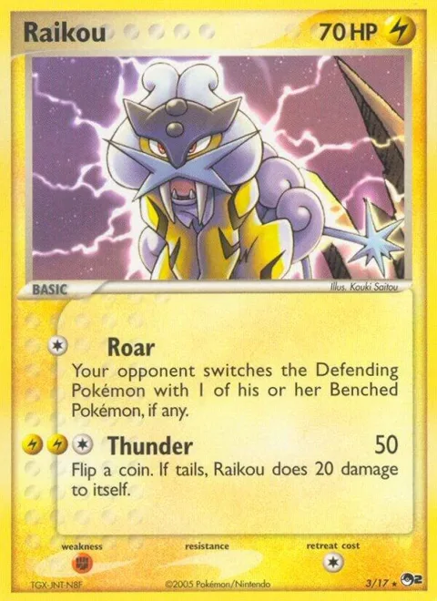 Raikou #003/017 Pokémon card from POP Series 2