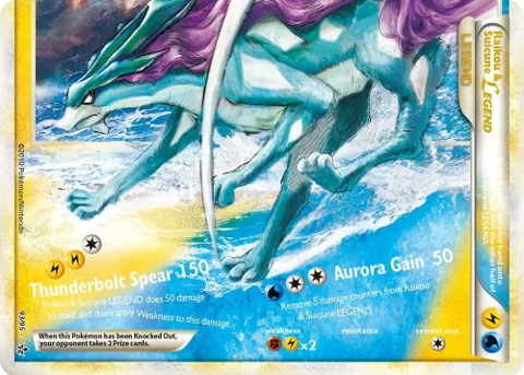 Raikou & Suicune Legend Bottom #93/95 Holofoil Pokémon card from Unleashed