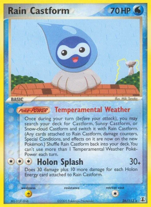 Rain Castform #26/113 Pokémon card from EX Delta Species