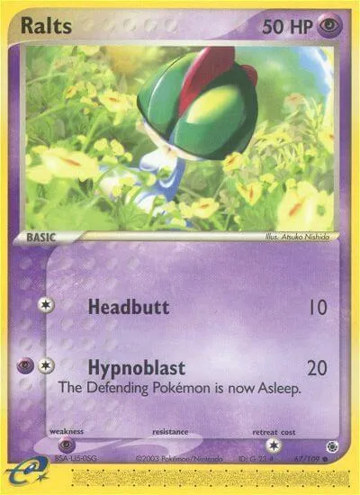 Ralts #67/109 Reverse Holofoil Pokémon card from EX Ruby and Sapphire
