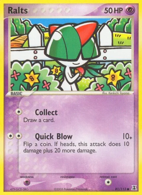 Ralts #81/113 Pokémon card from EX Delta Species
