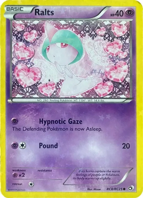 Ralts #RC8/RC25 Holofoil Pokémon card from Legendary Treasures: Radiant Collection