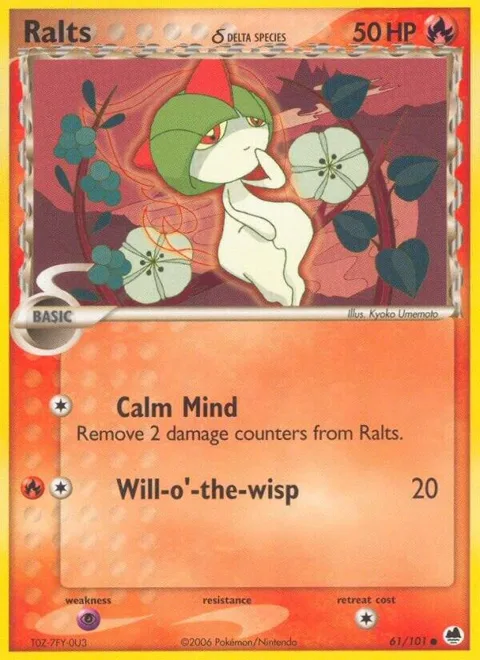 Ralts Delta Species #61/101 Pokémon card from EX Dragon Frontiers