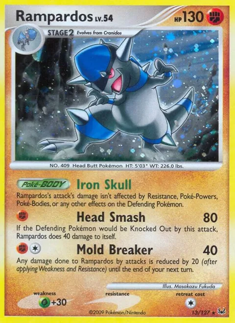 Rampardos #13/127 Reverse Holofoil Pokémon card from Platinum