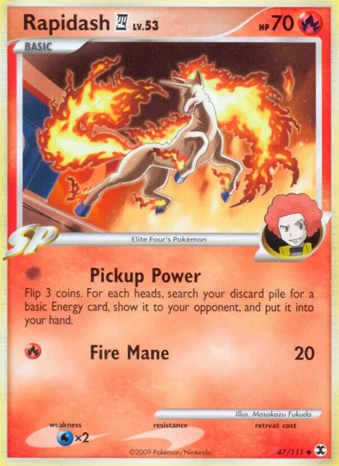 Rapidash E4 #47/111 Pokémon card from Rising Rivals