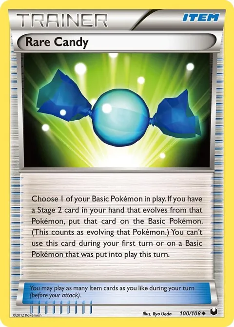 Rare Candy #100/108 Pokémon card from Dark Explorers