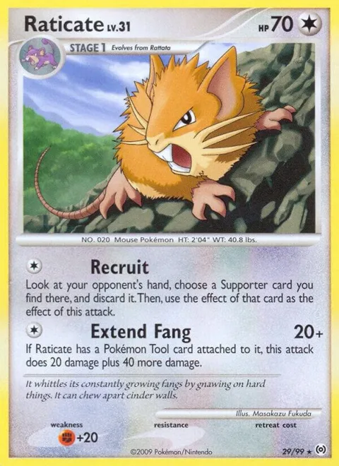 Raticate #29/99 Pokémon card from Arceus
